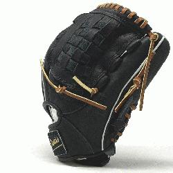 r or utility 12 inch baseball glove is made with black stiff American Kip leather with brown