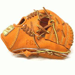  classic small 11 inch baseball glove is made with orange stiff Americ