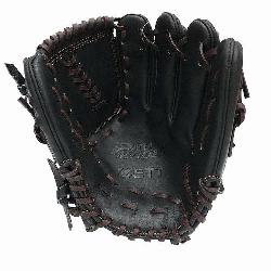 sp; ZETT Pro Model 11.5 inch Black Pitcher Glove ZETT Pro Model Baseball Glove